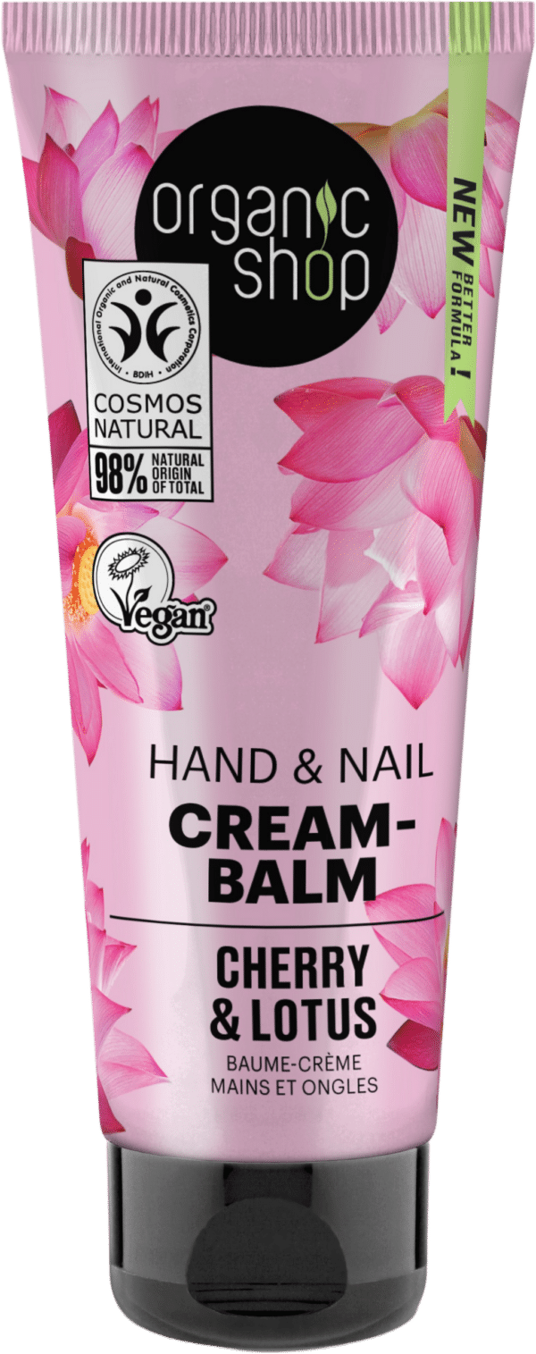 Organic Shop Hand & Nail Cream-Balm Cherry & Lotus - 75 ml