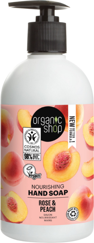 Organic Shop Nourishing Hand Soap Rose & Peach - 500 ml